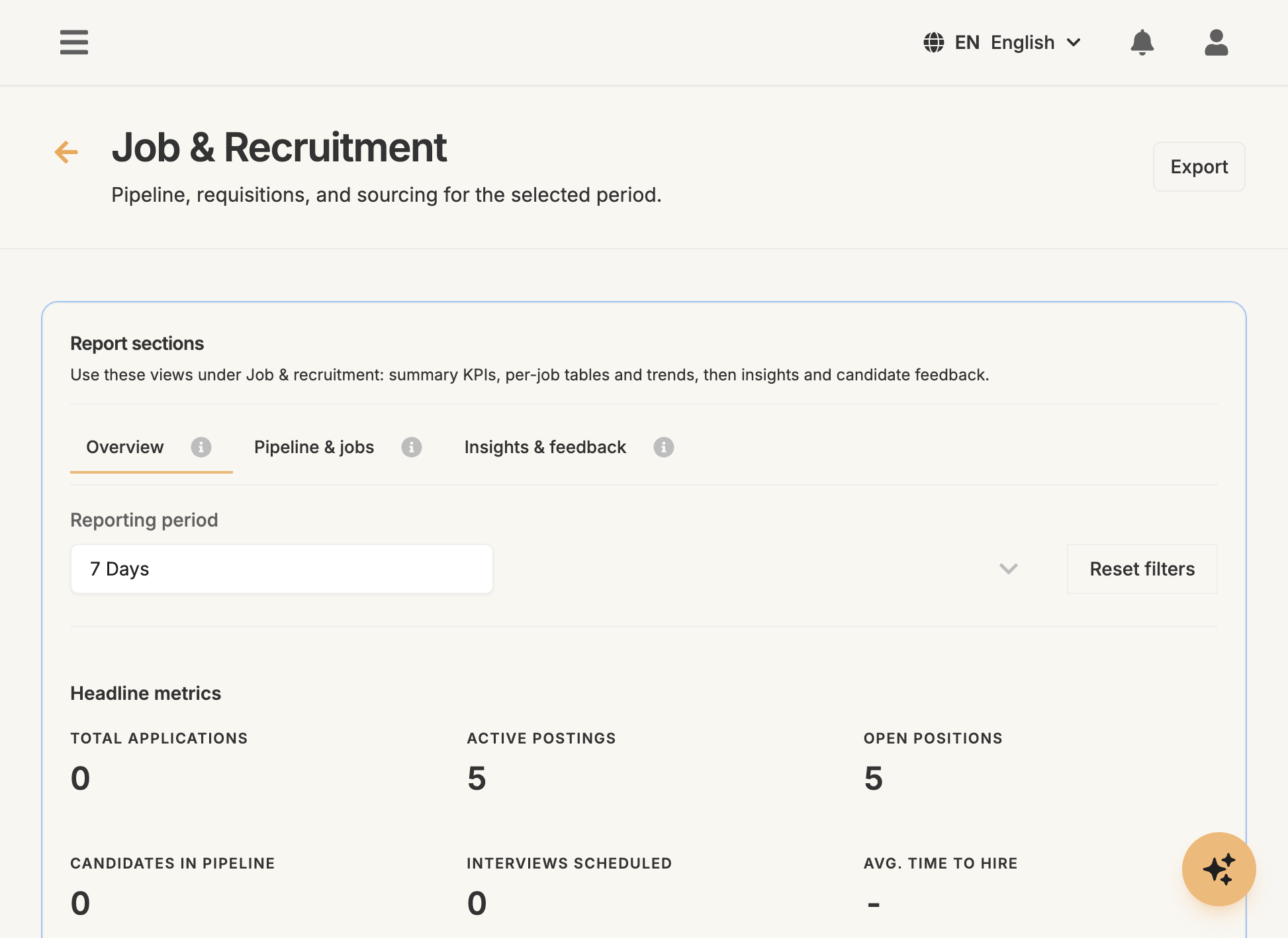 Recruitment Report Overview