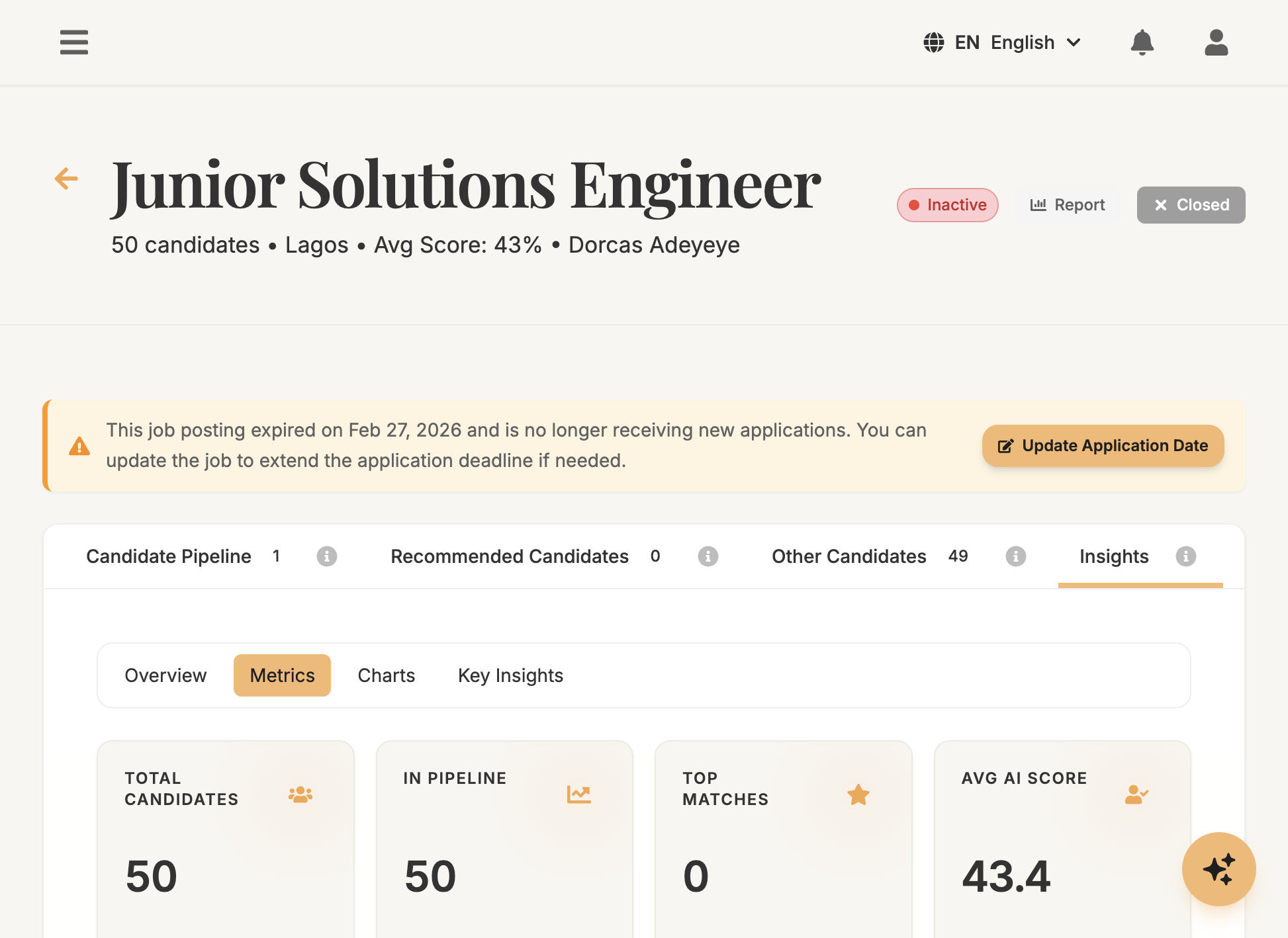 Candidate Insights Dashboard